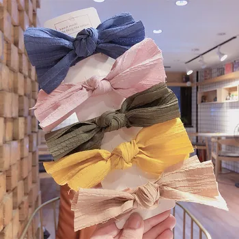 

Korean Sweet Girl Princess Hairpins Headdress Fashion Simple Children's Colorful Fabric Bow Duckbill Clip Hair Accessories
