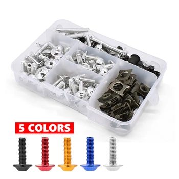 

175PCS Motorcycle Fairing Bolts Screw Aluminum Bodywork Screws Nut Kit For Suzuki gsf 1250 650 rgv 250 gsr 600 750 gsxs 750 1000