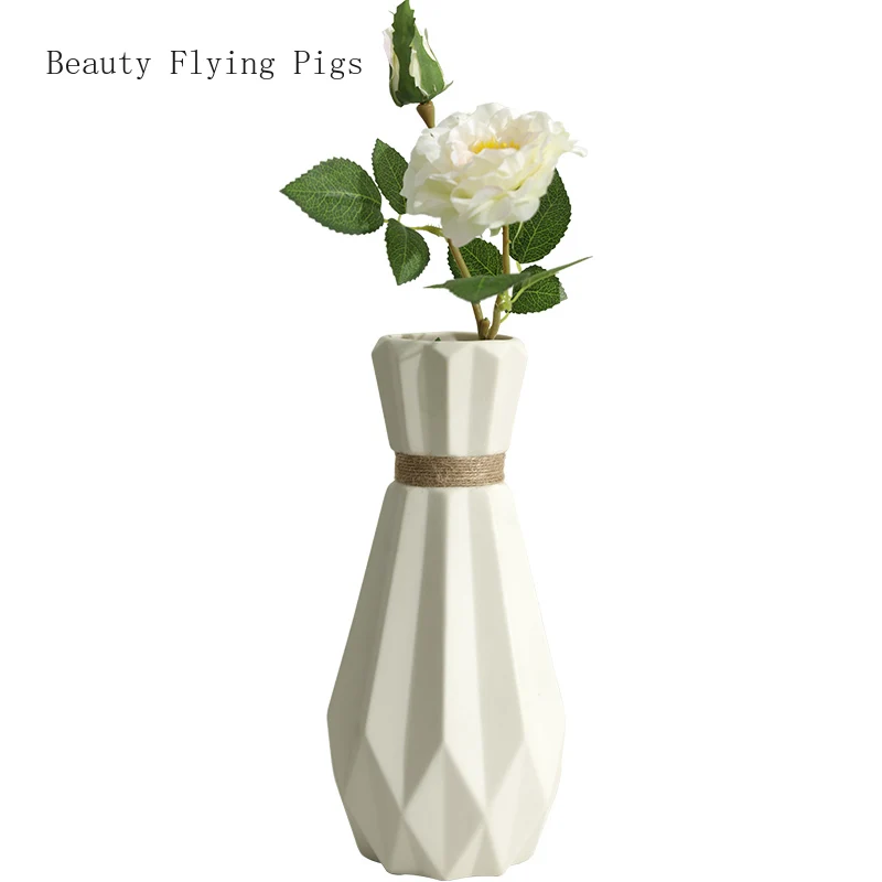 Direct sales new modern vase decoration creative living room flower arrangement dried flower ceramic ornaments living room