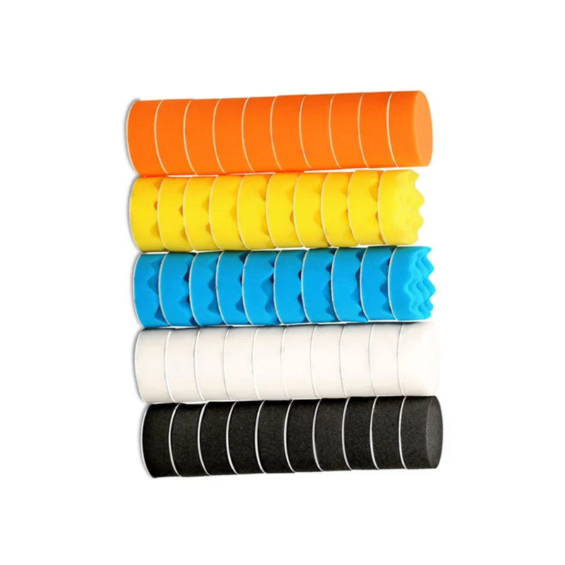 Car Polishing Sponge Pads Discs 50pcs 3 Inch/75mm Diameter Car Cleaning Waxing Tool For Polisher Drill Adapter car polishing pad car polish pad car polishing sponge