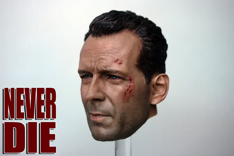 1/6 масштаб Брюс Уиллис голова Лепка шуртированная версия для John Mcclane Die твердая 12 дюймов Мужская фигурка
