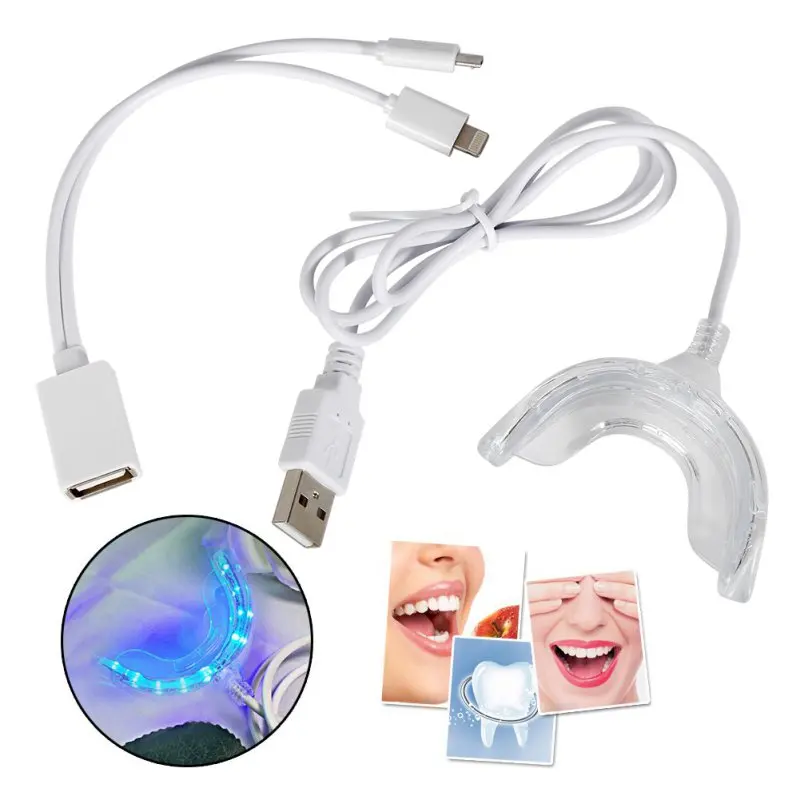 

Portable Smart LED Teeth Whitening Device 2/3 USB Ports For Android IOS Dental Bleaching System Tooth Whitener