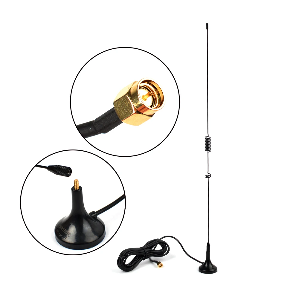Двухдиапазонная Антенна twairdio VHF/УВЧ SMA Male 144/430 МГц антенна с магнитным основанием