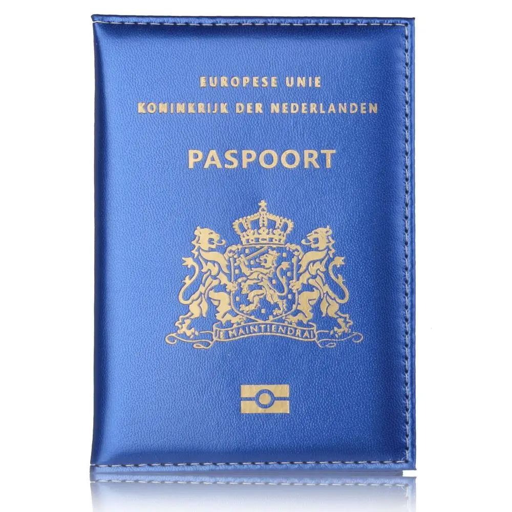 TRASSORY Кожаная Обложка для паспорта, ткань для платья, простой маленький держатель для паспорта - Цвет: Dark Blue