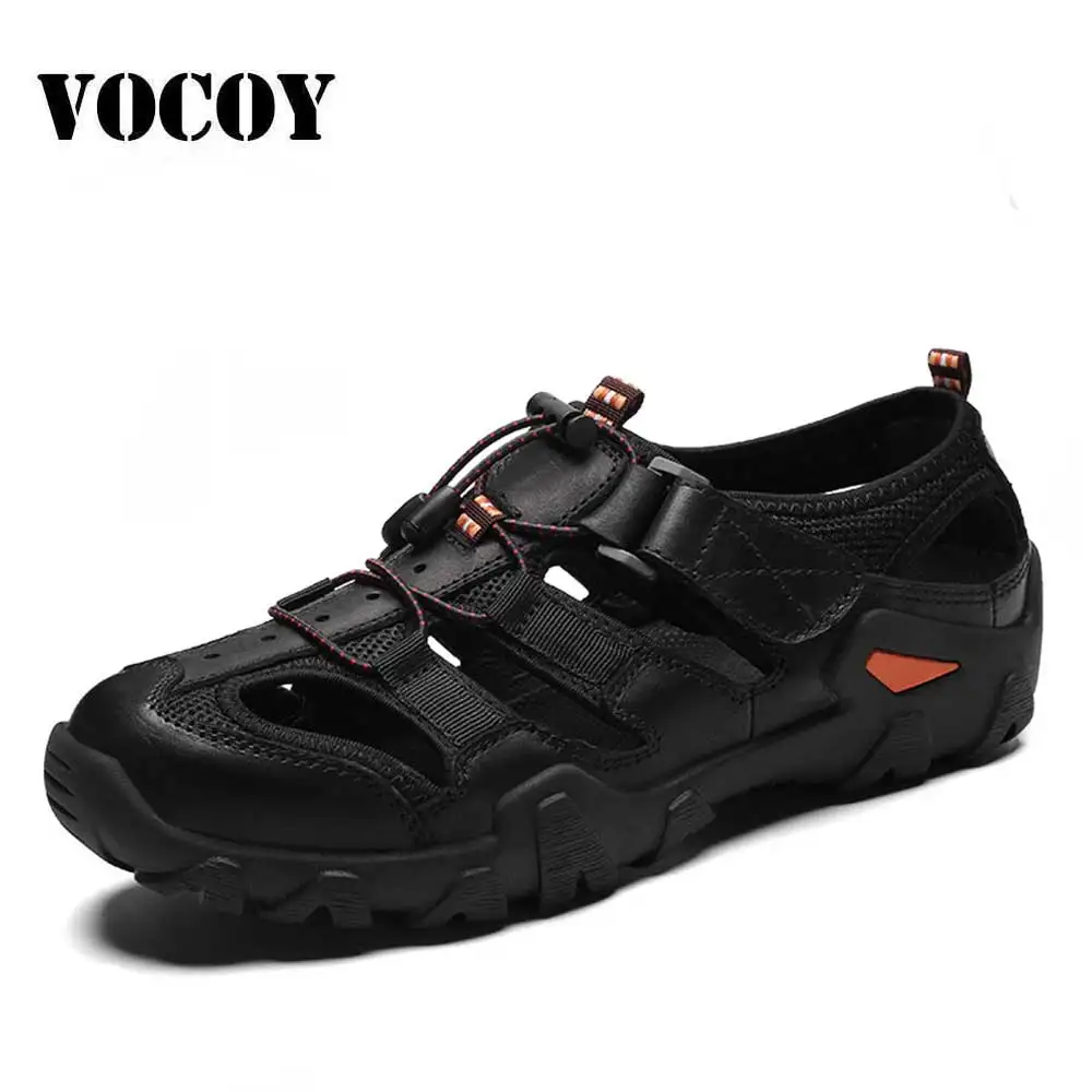 

Men's Outdoor Hiking Sandals, Closed Toe Athletic Sport Sandals Adjustable Fisherman Shoes for Beach Trail Walking Summer