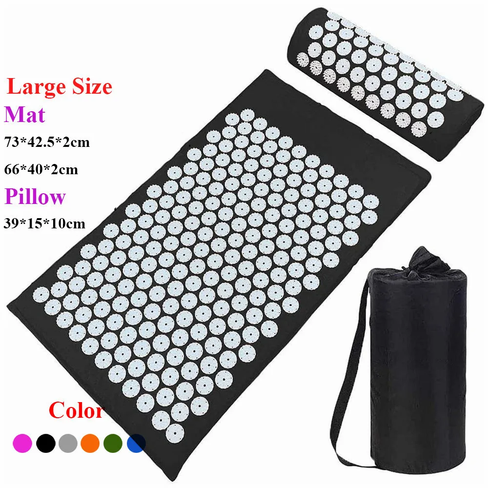 Pillow-Set Massage-Pad Acupuncture Yoga-Mat Exercise Muscle-Stress Fitness And for Body-Back