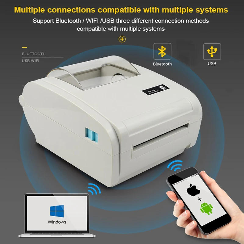 Label Thermal Barcode Bluetooth Sticker Printer Compatible With Amazon Ebay 4 6 Shipping Label Printers Iso Android Mac Windows Printers Aliexpress