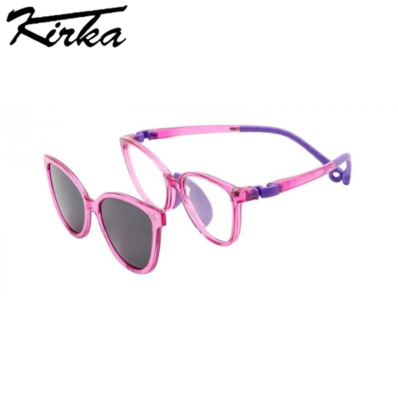 Kirka Sun glasses for Kid Boy Girl Eyewear UV400 Protect Polarized Glasses Child Magnetic sunglasses Fashion Adjustable Glasses kids sunglasses children sunglasses