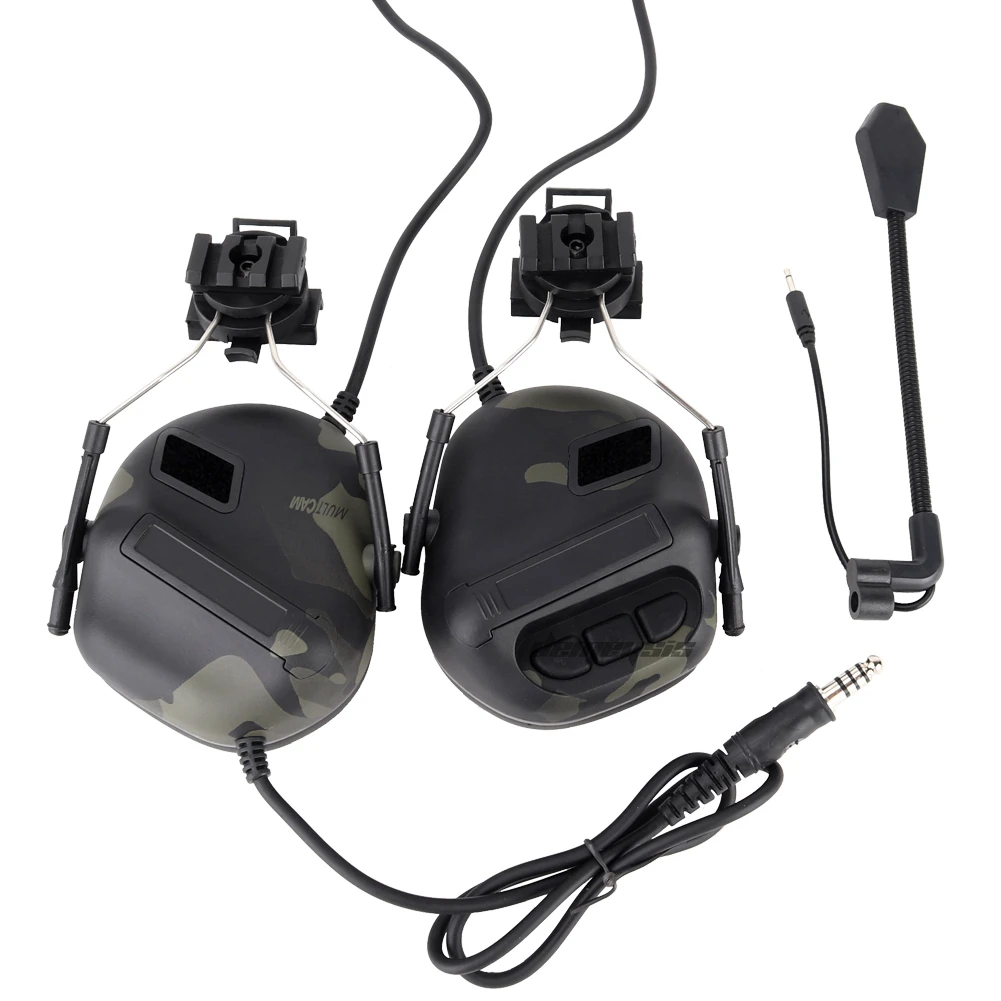 Anti-noise Shooting Headset Earmuff  Tactical Communication Headphone Sound Amplification Airsoft Paintball Headset