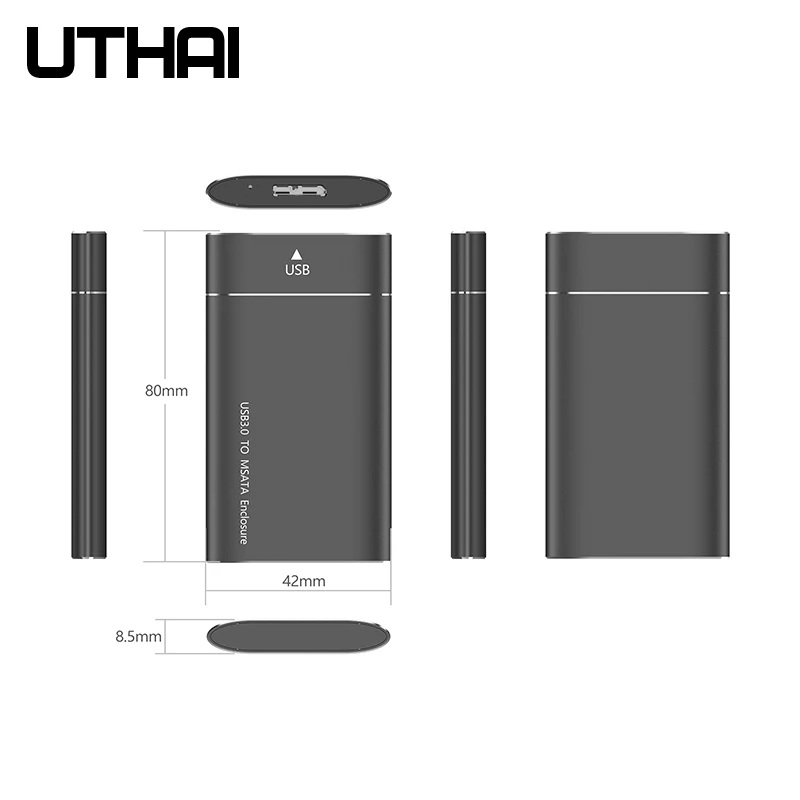 UTHAI T37 M.2 Nvme SSD to USB3.0 алюминиевый сплав HDD корпус MSATA SSD to USB3.1 type-C HDD чехол для 2,5 дюймов SSD Sata3 HDD