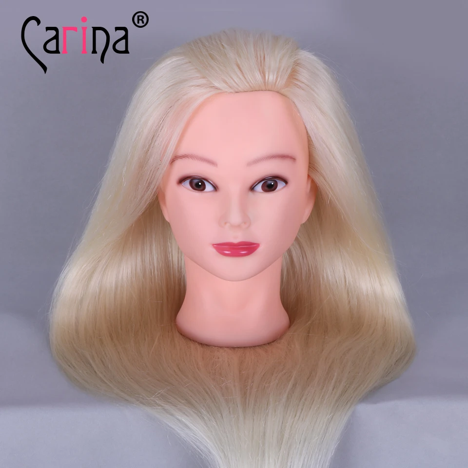 55 см Парикмахерская голова для причесок волоконные волосы куклы волосы манекены для продажи тренировочная голова манекена для парикмахера манекена