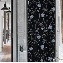Стеклянная наклейка Балконная черная затеняющая непрозрачная оконная пленка теплоизоляционная пленка для спальни Солнцезащитная дверь и окно цветок Туалет