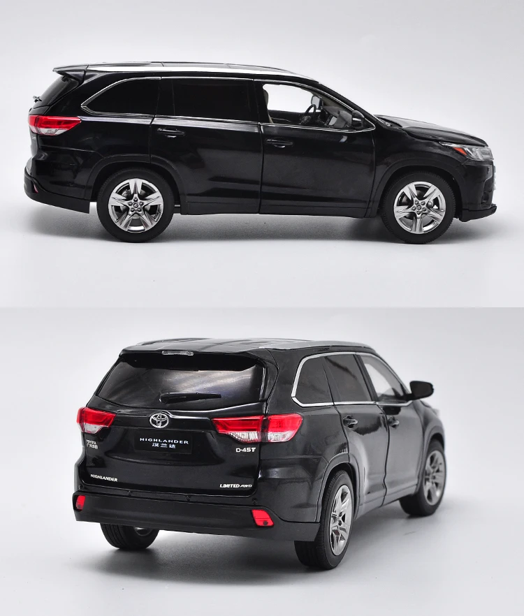 Exquisite gift 1:18 Toyota new Highlander alloy model,simulation die-cast metal collection decoration model,free shipping