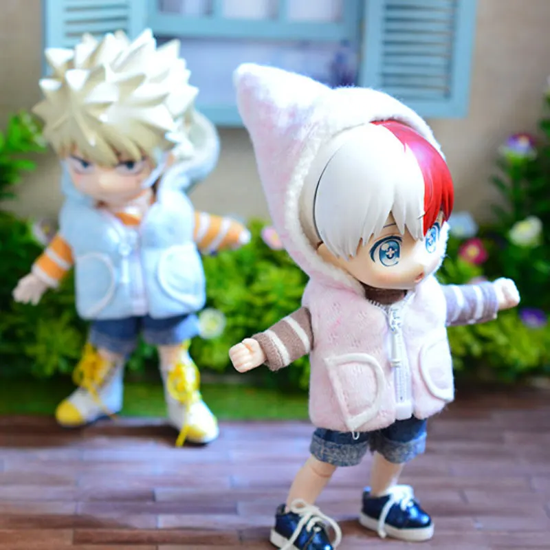 Obitsu11 ob11 cu-poche pig 1/12 bjd детская одежда зимний жилет с помпонами кукольная одежда Пальто Аксессуары для кукол