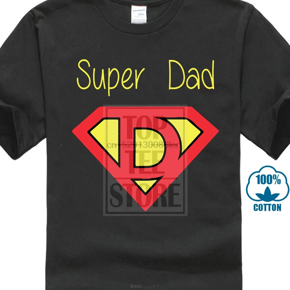 Хлопковая футболка с надписью Super Dad новый подарок папе мужу любовь семейный
