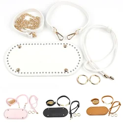 5pcs /set Handmade Handbag Bag Belt Set Leather Bag Bottoms With Hardware Package Accessories DIY Women Handbag Woven Set