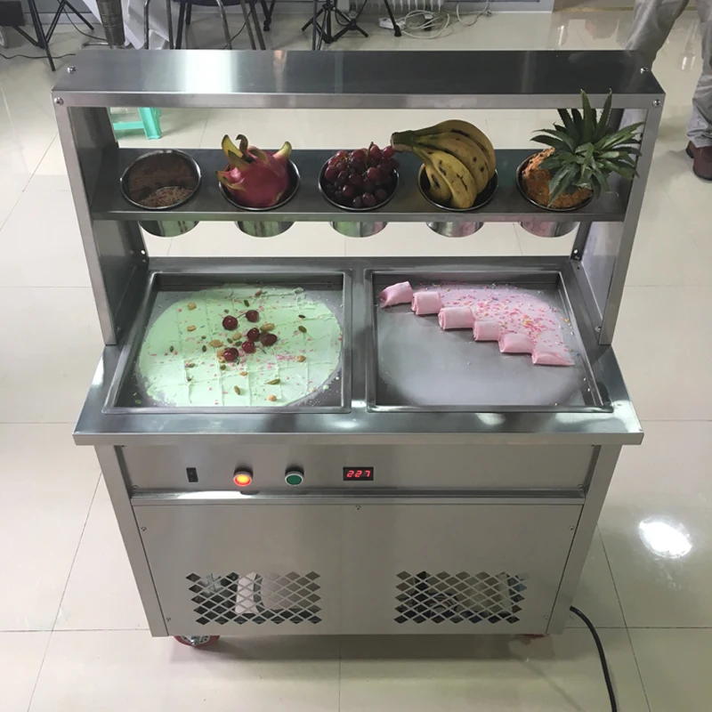 Ice cream machine CE Ice cream machine ice cream, stainless steel pan fried ice