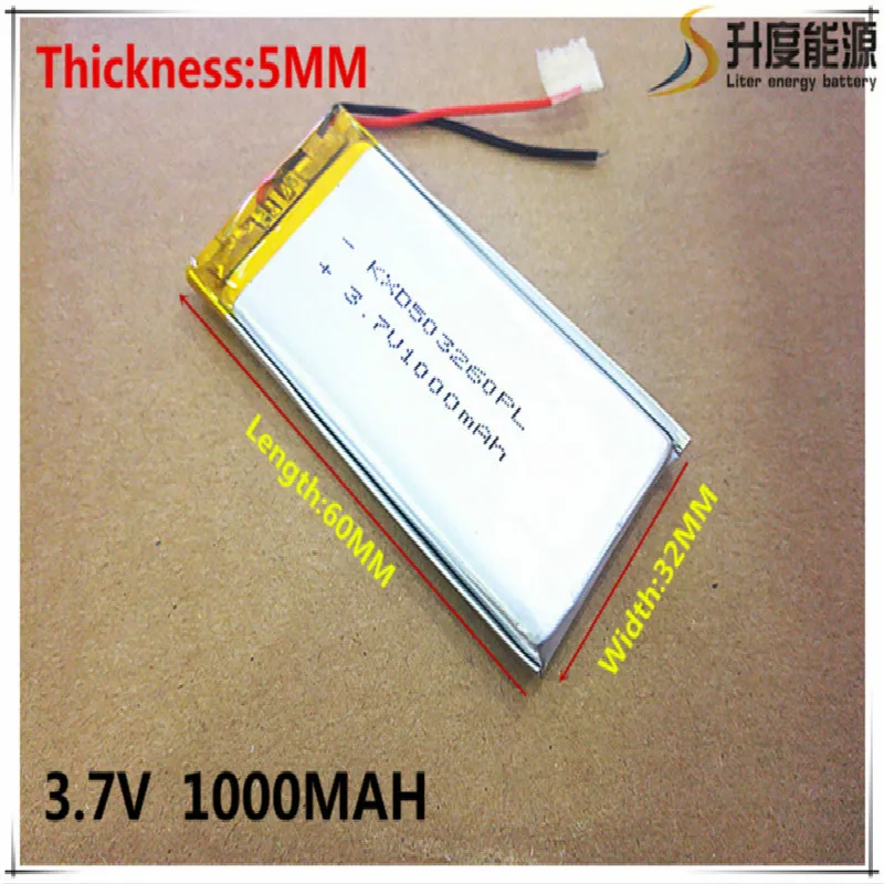 

Free shipping 3.7 V 503260 lithium-ion polymer battery 1000 mah vehicle traveling data recorder LED speakers toys