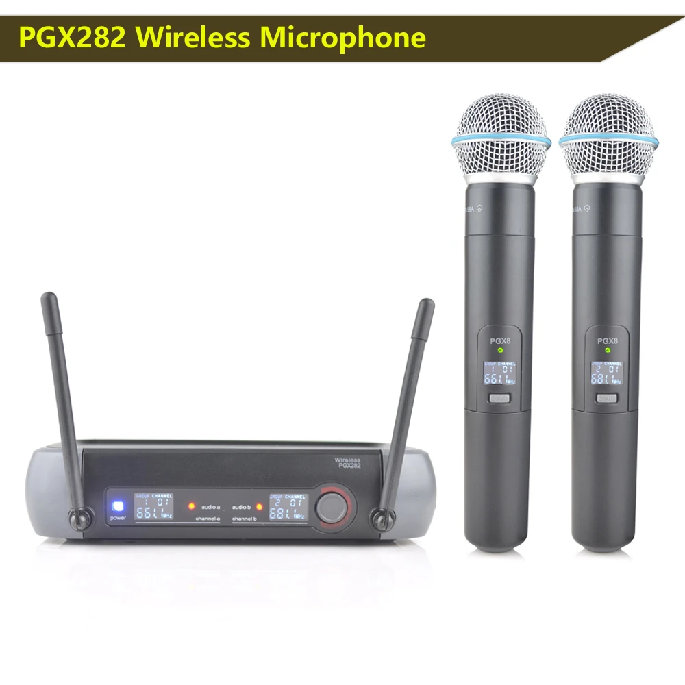 MADON microphone PGX282 PGX8 UHF DUAL MICROPHONE fixed frequency PGX DUAL UHF WIRELESS MICROPHONE SYSTEM