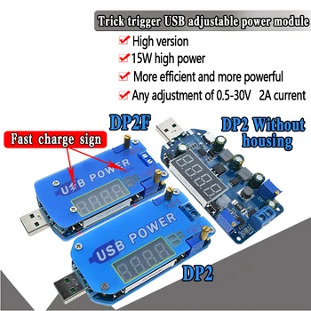 

DP2F DC DC adjustable usb laboratory power supply DC 0.5-30V 15W voltage regulator QC2.0 QC3.0 AFC FCP Quick charge trigger