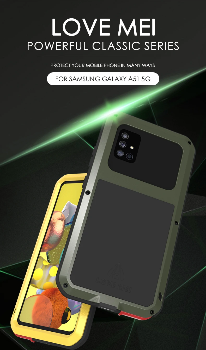 Противоударный водонепроницаемый металлический чехол для Samsung Galaxy A71 | Мобильные
