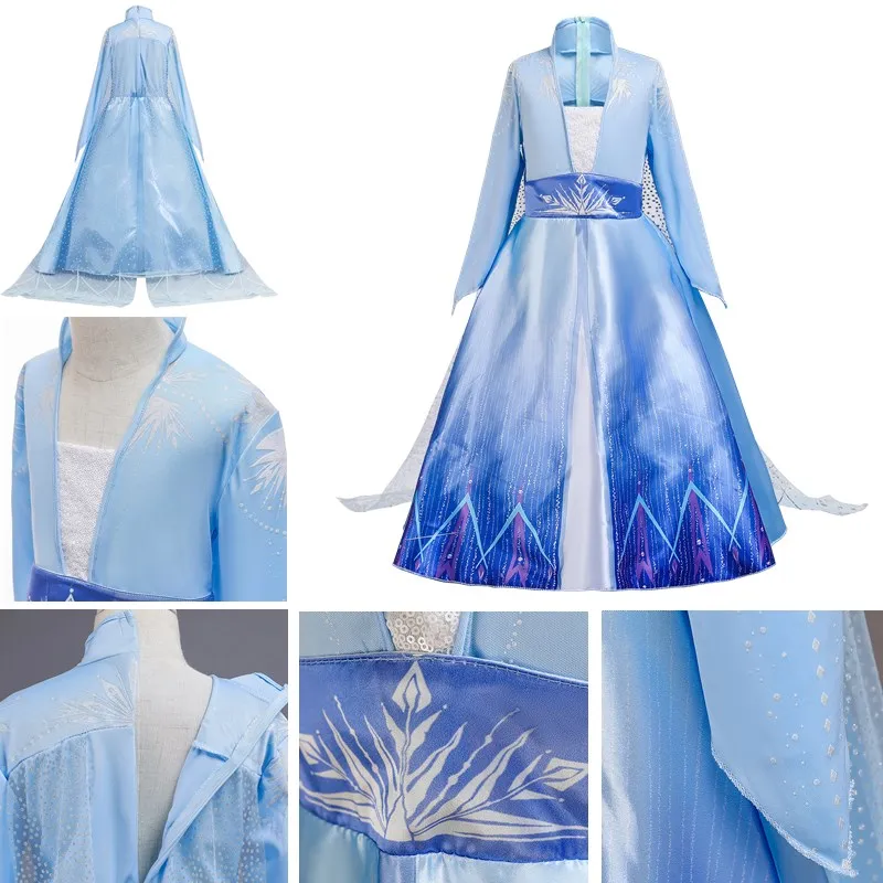 Girls Dress Princess Costume Children Cosplay Party Disfraz Kids Halloween Robe Fille new model children's dress