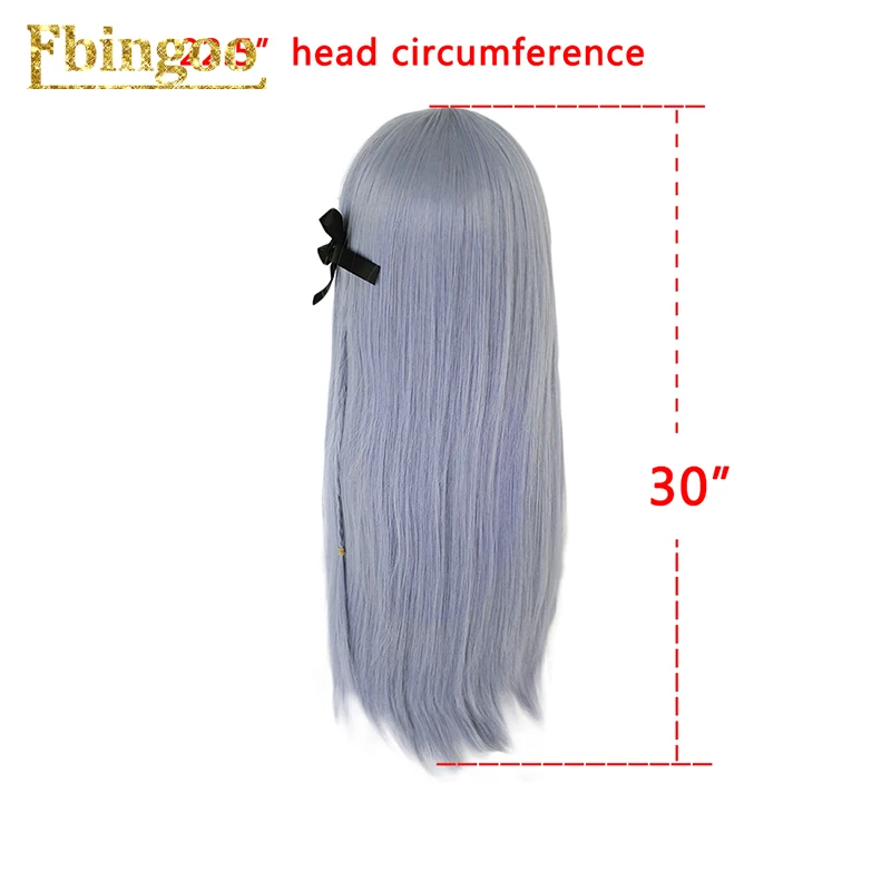 Ebingoo аниме Danganronpa Kirigiri парик kyouko Dangan Ronpa длинный прямой фиолетовый Синтетический Косплей Костюм для Хэллоуина женский парик