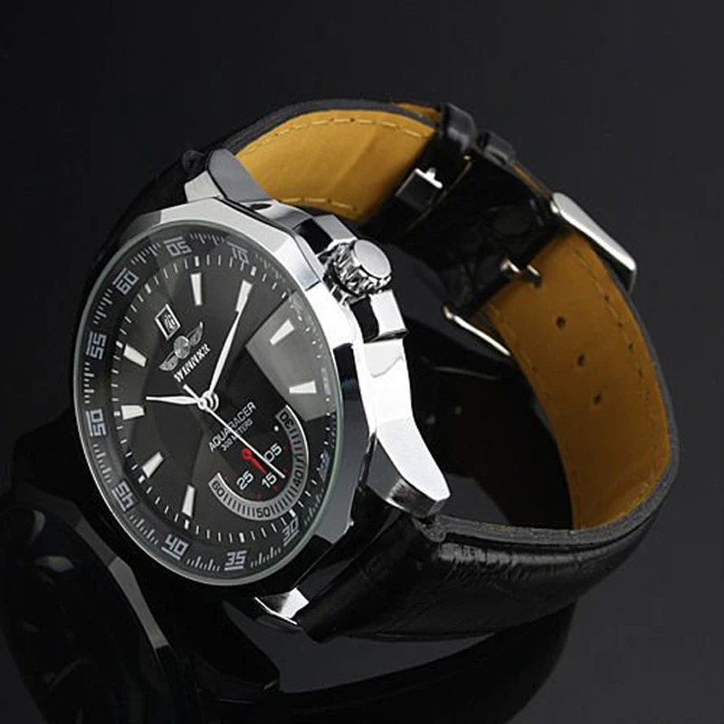 Relogio Masculino Winner Brand New Men's Automatic Mechanical Watches Leather Strap Watch Fashion Sports Men luxury Wristwatches 