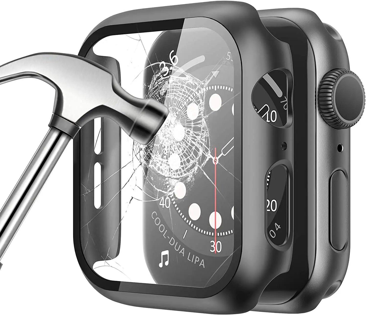 Vetro + Cover Per Apple Watch Case 45Mm 41Mm 44Mm 40Mm 42Mm 38Mm Iwatch Accessorie Screen Protector Apple Watch Series 3 6 Se 7 8