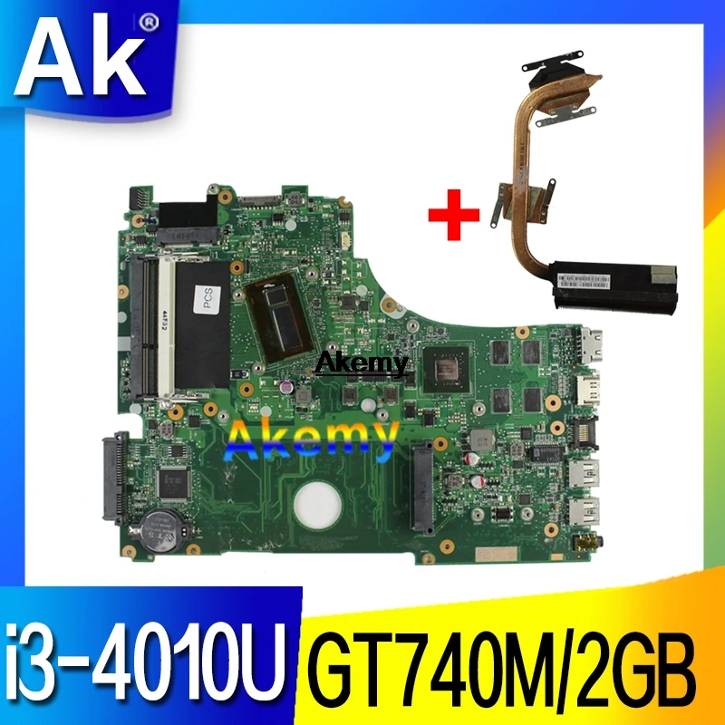 Для For Asus X750JN X750JB X750J A750J K750J материнская плата для ноутбука Mainboard i3-4010U CPU GT740M/2GB