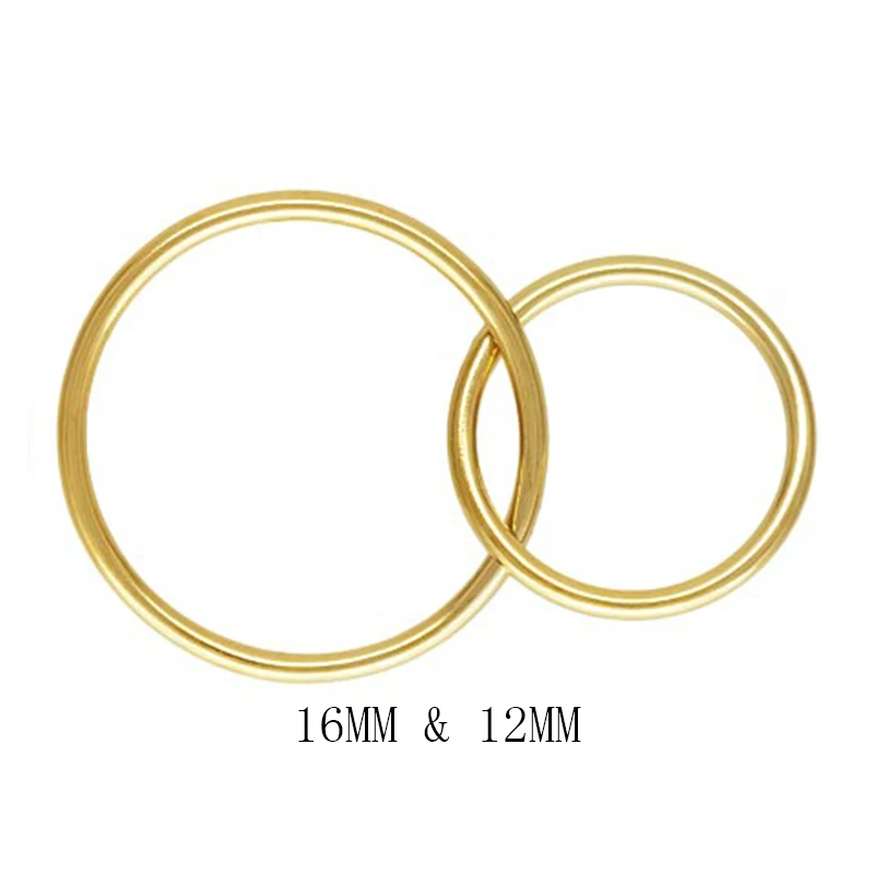 14K Gold Filled Interlocking Rings Charm 10MM/15MM/16MM Gold Pendant For Bracelet Necklace Earring DIY Jewelry Findings
