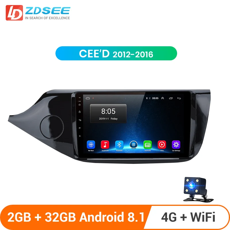 LDZDSEE T1 для KIA Cee 'd CEED JD 2012 2013 2014 2015 2016 радио мультимедиа видео плеер gps Нет 2din 2 din