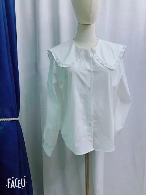 New Spring Vintage Cotton Shirt Female Oversize Womens Long Sleeve Girls Blouse Fall New Women Blouses White Femme Blusas 5