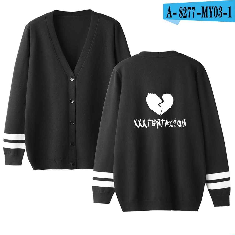 XXXtentaCion год Осень/Зима Женский вязаный кардиган свитер пальто короткий женский небольшой шаль вязаный жакет женский Лидер продаж - Цвет: black