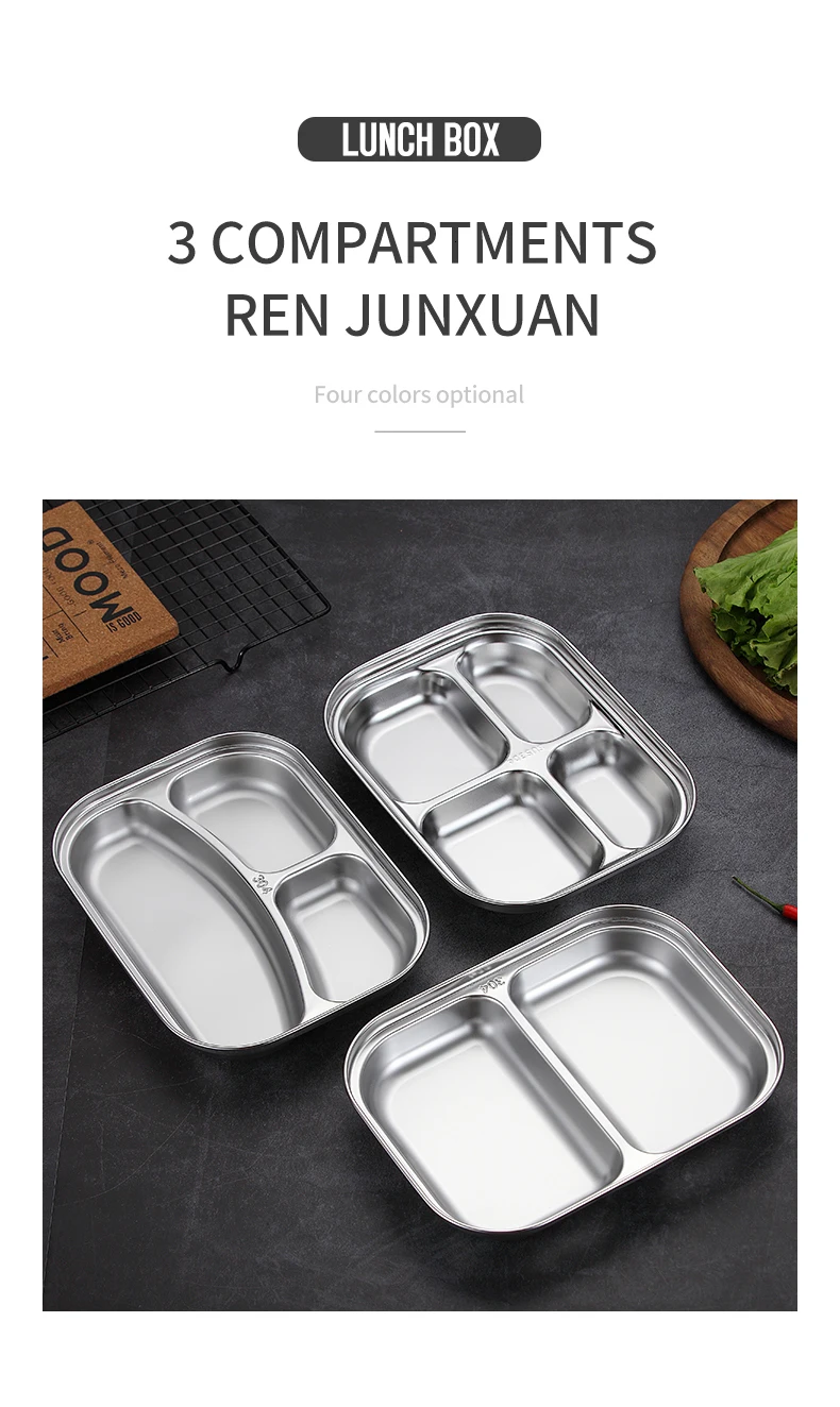 VandHome японский детский Bento Box 304 нержавеющая сталь детская коробка для завтрака с отделениями микроволновые контейнеры для пищевых фруктов