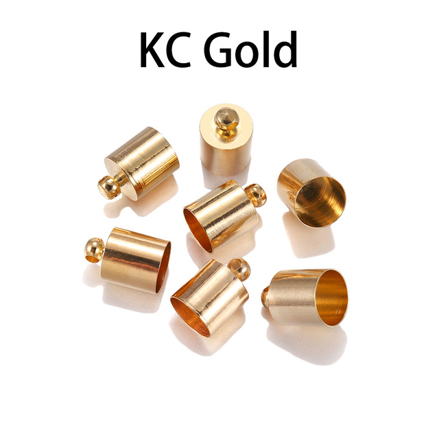 3 4 5 6 7 8 9 mm End Tip Cap Fit For Tassel Leather Cord End Crimp Caps Beads Caps Supplies For DIY Jewelry Making