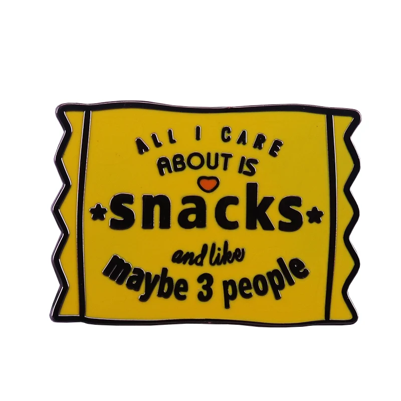 Introvert Foodie All I Care About is Snacks Enamel Pin Show Your Life Attitude | Украшения и аксессуары
