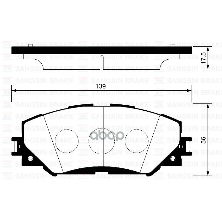 Колодки Тормозные Toyota Auris 1.4-1.6 07-/Corolla 1.4 07-/Rav 4 06- Передние Sangsin Brake Sp2093 Sangsin brake арт. SP2093