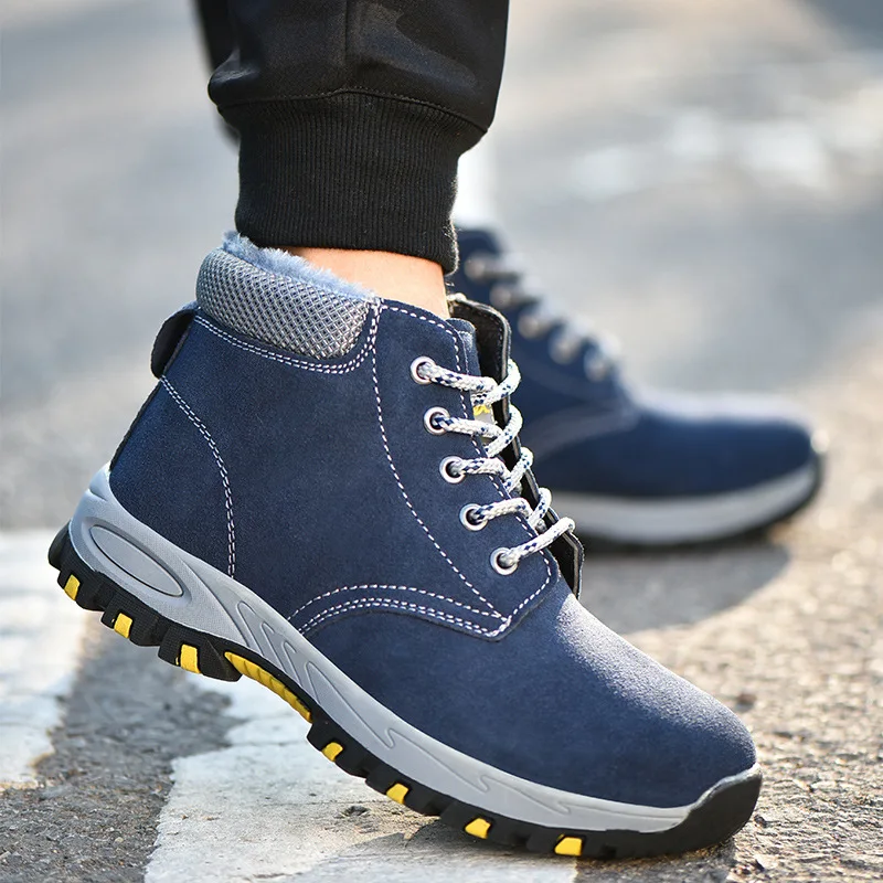 Men Indestructible Shoes Cow Leather Ankle Boots High Top Steel Toe Cap Lightweight Walking Hike Work Safety Shoes 33 H9c9b20f231e44d5f81aa95ea67d3c1f94