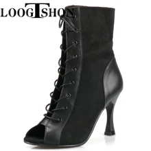 Loogtshon dance shoes for women latin dance boots sansha shoes Jazz shoe Black dance shoes high heel ladies heel