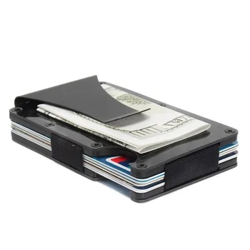 

Card Holder Slim Carbon Fiber Credit Card Holder Metal Wallet Money Clip Anti Scan Function Hold Card Coins Cash Toiletry Kits