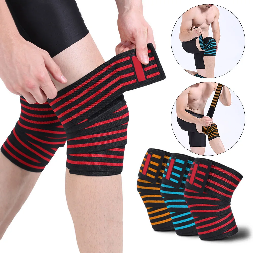 2pcs Squat Leg Binding Kneepad Sport Ware Mens Fitness Weightlifting Knee Pads Knee Brace