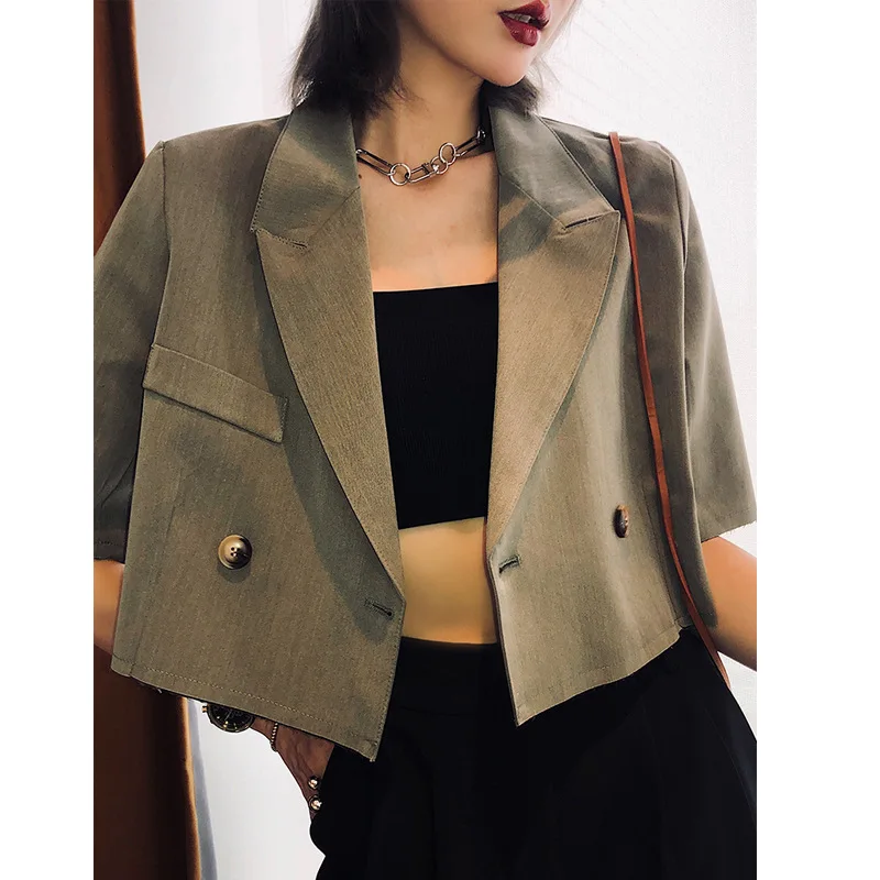 Online Celebrity Style Short Small Suit Coat Women's Summer Korean-style Loose-Fit Slimming Elegant Blazer Thin