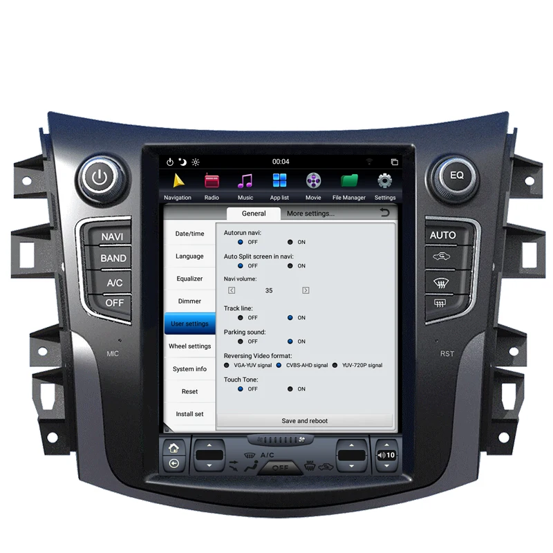 Perfect NAVITOPIA 10.4inch 4G+64GB Tesla Style Vertical Screen Android 8.1 Car DVD GPS Navigation for Nissan Terra Navara/NP300 14
