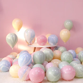 

Macaron Balloon Double Painting Agate Balloons Colorful Cloud Air Balloon 20pcs/lot Party Decoration Balony Globos