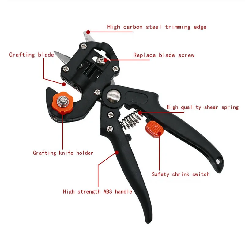Garden Tools professional Farming Pruning Shears Grafting Scissor Fruit Tree Vaccination Secateurs Pruning Cutting Knife