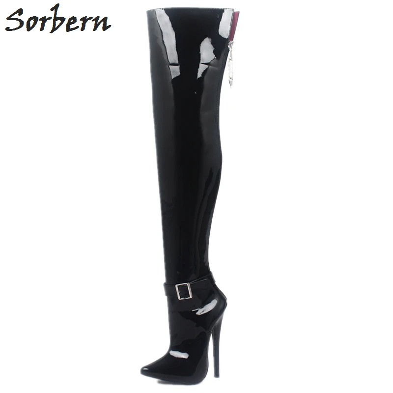 Сапоги женские с застежкой-молнией на высоком каблуке 18 см | Обувь