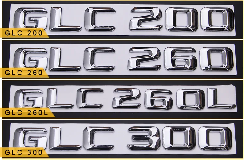Хромированная эмблема с буквенным номером для Mercedes Benz A C E S CLA CLE CLS gla GLC GLE GLS автомобильный Стайлинг переустановка багажник модель именная наклейка