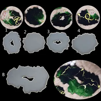 

Large Irregular Wave Round Coaster Mold Tea Cup Mat Silicone Resin Mold Epoxy Resin Cement Casting Jewelry Making Art Tools
