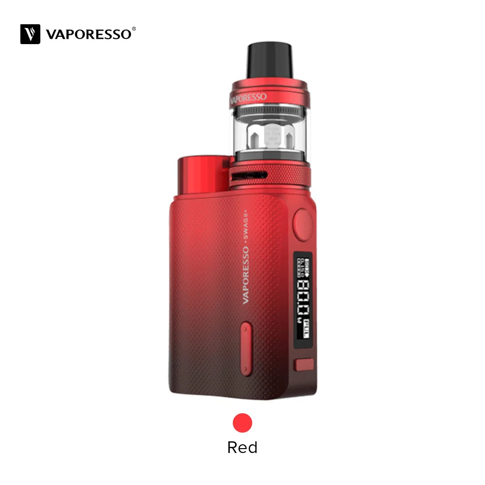 Красный Vaporesso Swag II комплект Электронная сигарета с 3,5 мл NRG ПЭ бак Vape распылитель GT4 в сеточку катушка VS Vaporesso Swag - Цвет: Красный